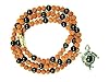Shani Saturn Rudraksha Mala Meditation Healing Prayer Beads 108+1 with Yantra Pendant