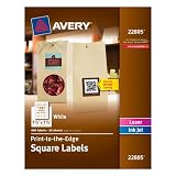 UPC 072782228057 product image for Avery Permanent Square Label, White, Inkjet/Laser 1.5 x 1.5-Inches, Pack of 600, | upcitemdb.com