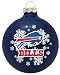 BUFFALO BILLS (2 5/8" In Diameter) Glass Logo CHRISTMAS ORNAMENT (Snowflake Design)