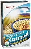 Erewhon Organic Instant Oatmeal with Added Oat Bran Hot Cereal, 8-Count Boxes (Pack of 6)