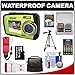 Coleman Duo 2V7WP Dual Screen Shock & Waterproof Digital Camera (Green) with 8GB Card + Batteries & Charger + Case + Float Strap + Tripod + Kit