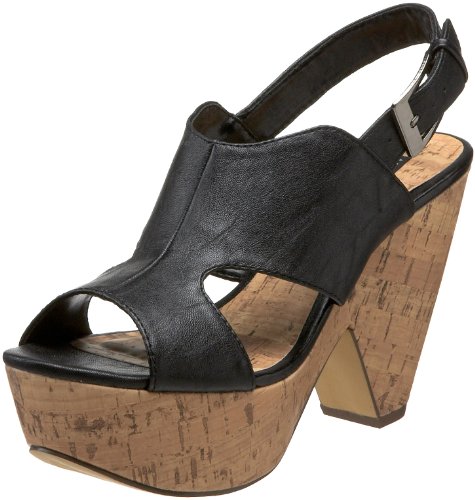 Michael Antonio Women's Gabriel Wedge Sandal,Black,8 M US