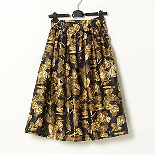 Musf Women's Pleated Vintage Skirts Floral Print (2)