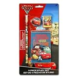Disney Cars 2 4pk Study Kit on Blister Card - Pencil, Pencil Sharpener, Eraser, Memo Pads