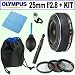 Olympus 25mm f/2.8 Pancake Lens for Olympus Digital & Four Thirds System + Deluxe Accessory Kit image 1