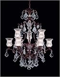 Savoy House 1-1832-9-8 New Tortoise Shell with Silver Alessia Nine Light Two Tier Crystal Chandelier from the Alessia Collection