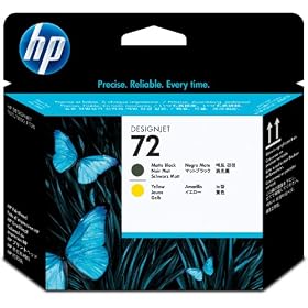 HP - 72 - T�te d'impression d'origine Photo - Noir mat et jaune