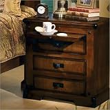 World Concepts - Alpine Collection - Three Drawer Nightstand LHR120NTST - Nightstands