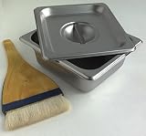Medium Wax Tray with Lid and 4 Hake Brush