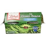 Libby's Microwaveable Cups 4-4oz Cups (Pack of 6) Choose Vegetable Type Below (Cut Green Beans)