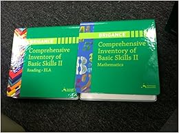 Brigance Comprehensive Inventory of Basic Skills II (Mathematics and ...