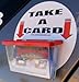 Vehicle Business Card Bin with Lid and Round Take a Card Magnet Holds 3.5