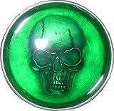 Mens Green Resin Skull Metal Belt Buckle