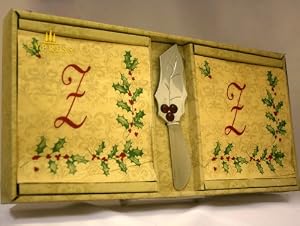 Monogram Holiday Napkin Set - Z