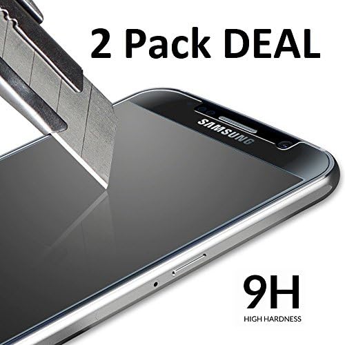 Samsung S6 Screen Protector, Shatter Resistant Tempered Glass, Anti-Fingerprint, Dual-Pack, Oleophobic Coating, HD Clear - Manufacturer Lifetime Warranty