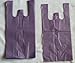 Purple Plastic T-shirt Shopping Bags (7x5x15-12mic) - 100 Bags