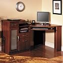 Cherry Finish Home Office Corner Workstation Computer Desk