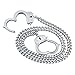 BERRICLE Silver-Tone Handcuffs Chain Necklace 19