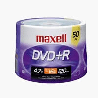 SAVE $22.81 - MAXELL 50-Pack DVD+R Recordable DVD (16X) $10.70