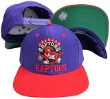 Toronto Raptors Word Purple / Red Two Tone Plastic Snapback Adjustable Plastic Snap Back Hat / Cap