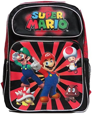Backpack - Nintendo - Super Mario Black&Red Large School Bag New sd24756