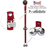 PoochieBells The Original&nbsp;& Trusted Dog Housetraining Doorbell.&nbsp;Potty Dog&nbsp;Bells to Housetrain & Communicate With&nbsp;Your&nbsp;Dog :&nbsp;Handcrafted in USA Since 2005 : Endorsed by Pet Industry Professionals : Easy 95% Success Rate: Potty Training Instructions Included : Solid Color Collection, Cherry Red