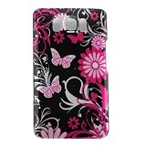Brand New : High Quality with our Premium Snap-on Crystal Case Hard Protector Cover for HTC HTC HD2 CRYSTAL CASE PINK BUTTERFLY
