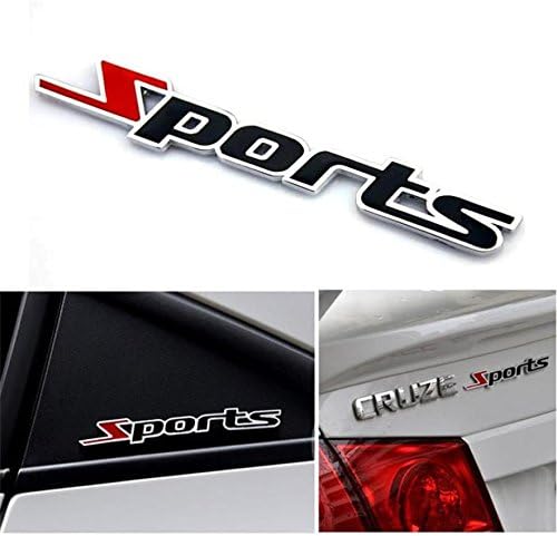Altumcloud(TM) Fashion Sports Word letter 3D Chrome metal Car Sticker Emblem Badge Decal Auto truck sticker Yay
