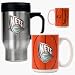 New Jersey Nets Stainless Steel Travel Mug and Gameball Ceramic Mug Set