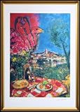 絵画販売 シャガール 「街の上の恋人達」 リトグラフ 恋人たち
