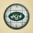 New York Jets 12in Art Glass Clock NFL Football Fan Shop Sports Team Merchandise