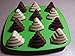 Kitchen Haven Silicone Christmas Candy Molds and Ice Cube Tray Tree Shaped, 12-cavity, Green