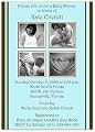 2 + 2 on Blue & Brown Baby Shower Invitations - Set of 20