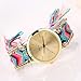Sannysis New Women Knitted Braided Weaved Rope Band Bracelet Quartz Dial Wrist Watch Blue