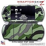 Camouflage Green WraptorSkinz Skin and Screen Protector Kit fits Sony PSP 3 ....