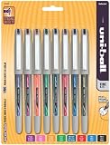 uni-ball Vision, Stick Needle, Fine-Point Rollerball Pens, 8 Colored Ink Pens (1734916)
