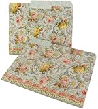 French Floral Romantic shabby roses Design gorgeous richly colored set of 10 Tabbed file folders