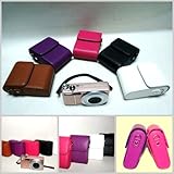 Leather Camera case for Nikon P300 Camera **PURPLE**