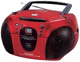 Produkt-Bild: Tamashi CD 158 CBM Tragbarer CD-Player (FM Stereo, Kassettendeck) rot