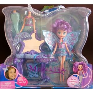 Barbie Fairytopia Mermadia Seabutterfly Doll and Playset - Blue and Purple (2005 by 