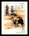 Dan Mcmanis Funny Animal Clown Rodeo Black Wood-Mounted Art Poster Print - 16" X 20"