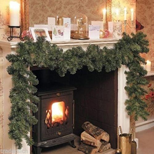 CYNDIE Hot Sale New Useful 2 7M x 25cm Thick Mantel Fireplace Christmas Garland Pine Trees Better Best Price Gift