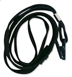 Durable Textile Badge Necklace 10mm Pack of 10 - Black