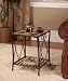 Garden District "Cinnamon" Accent Table with Leaf Motif Resin Top By Powell Furniture
