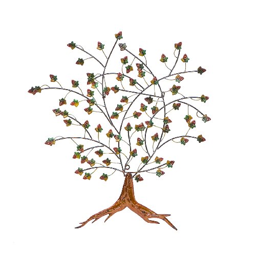 SEI Hand-Painted Metal Autumn-Tree Wall Art