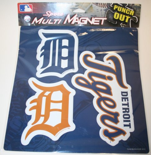 Detroit Tigers 12 x 12 Inch Large Magnet Sheet Sport Multi Magnet Punch Out