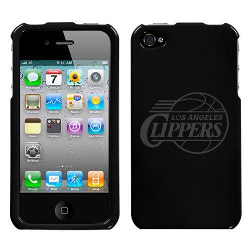 iPhone 4 4S Los Angeles Clippers Black Etched Snap on Hard Cover