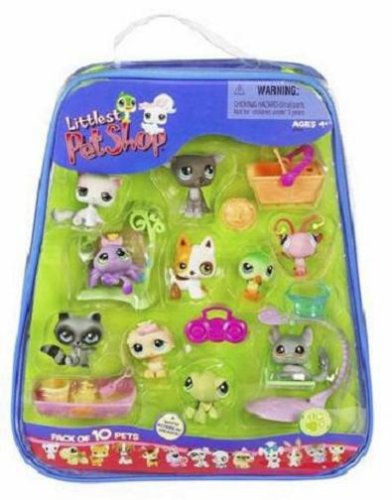 Littlest Pet Shop Exclusive Mega 10-Pack of Pets in Carry Case