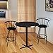 BTEXPERT® 2 Pack 29-inch Black Finish Swivel Dining Bar Stool Chairs with footrest & Back (Set of Two - Pair)