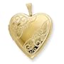 Elegant 1/20 Gold Filled 20mm Side Swirled Heart Locket